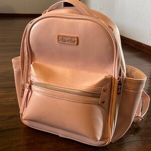 Itzy Ritzy Mini Plus Pink Leather Diaper Bag